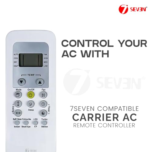 Image of 7SEVEN Compatible for Carrier Ac Remote Control RG56 /BGEF Model 148A Suitable for 1 1.5 2 Ton Spilt and Window Air Conditioner - Match Keys Exactly with Existing Remote Controller