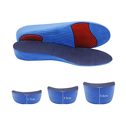 ERGOfoot - Plantilla de aumento de altura para talón con inserciones ajustables al instante para elevar la altura con comodidad transpirable y reduce la presión de los pies para mujeres y hombres Cover
