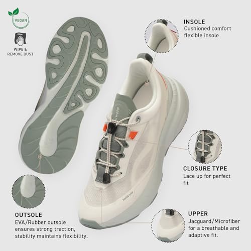 Image of Neeman's Begin Walk Plush Sneakers for Men | Lightweight Breathable Walking Shoes with Cushioned Sole, Stretch Fit Upper & Rubber Grip | Comfortable Lace Up Shoes for Daily Walking
