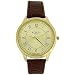 Produktbild Reflex analoge Herren Armbanduhr, goldf. Zifferbl. & braunes PU Band REF0022