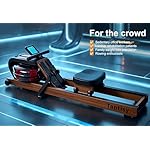 Foldable Rowing Machines for Home with Adjustable Large Water Tank & Comfortable Seat for Real Experience Immersive Water Rower, APP Link,Joint 0 Impact 330LBS Weight Capacity; - Image 2