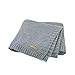 Odot Couverture en Tricot pour Bébé Garçon Filles, Simple Ultra Douce et Moelleuse Gigoteuse d?Emmaillotage Carré Poussettes ou Lits Bébé Housse de Parure de lit (80x100cm,Gris)
