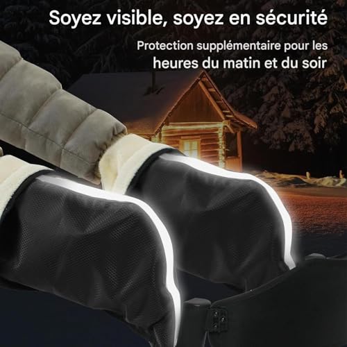 Gants pour fauteuil roulant doublés velours de qualité supérieure