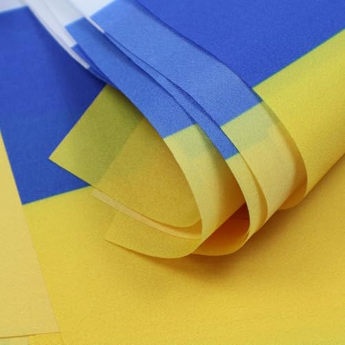 Image of AZ FLAG Canary Islands 6 meters BUNTING Flag 20 flags 9'' x 6'' - Spanish region of Canarias STRING flags 15 x 21 cm