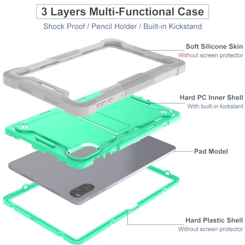 Coque Honor Pad X9 anti-casse pour enfants avec support de table hybride résistant