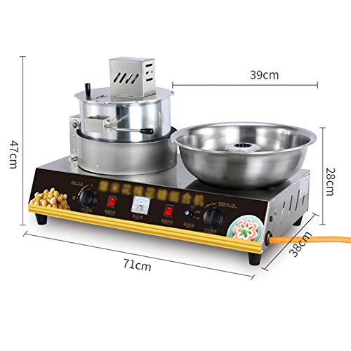 BLLXMX Zuckerwattemaschine Und Popcornmaschine, Mit Edelstahl Tablett Kommerzielle Elektrische Hochzeitsfeier Event… – Bild 3