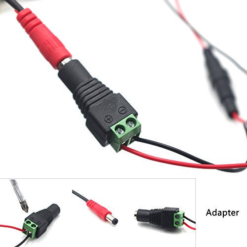 Royitay 12V/24V Super Thin 4 Pin Cigarette Lighter Power Supply Kit For Car Rear View Camera And Lcd Monitor With Rca Connection Cable Extension For Backup Camera #TOP5