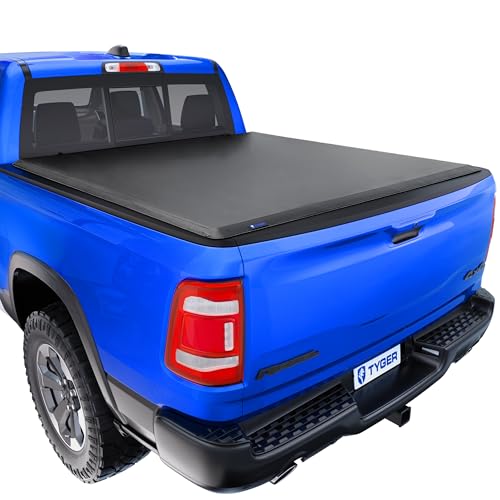Tyger Auto T1 Soft Roll-up Truck Bed Tonneau Cover Compatible with 2019-2025 Ram 1500 New Body (Not...