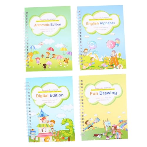 SAFIGLE 4stücke Schreibübungsheft Für Englisch Kindergeschäft...