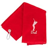 Always Looking Good Serviette de golf pour papa en velours rouge de...