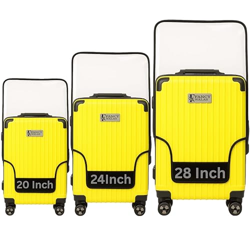Image of Suitcase Cover Set Of 3 Trolley Bag Cover Transparent PVC Suitcase Bag Cover with Zipper Dustproof Waterproof & Cabin Bag Anti-Scratch Luggage Cover for Travel Accessories, ( Grey, Pack of 3 )