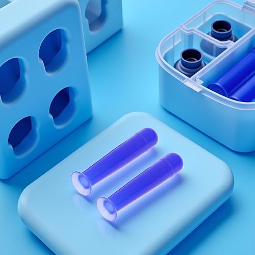 2Pcs Handy Silicone Contact Lenses Small Suction Cups Stick RGP Inserter Remover Contact Lens Cases Accessories for Health and Household Contact Lens Care(Blue) - Image 6