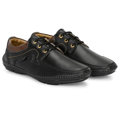 Image of Rising Wolf Men's Formal Shoes - Elegant & Easy-Wear Design with Cushioned Insole, Polished Finish, and Durable Sole | Ideal for Office, Business Meetings, Weddings & Daily Formal Wear