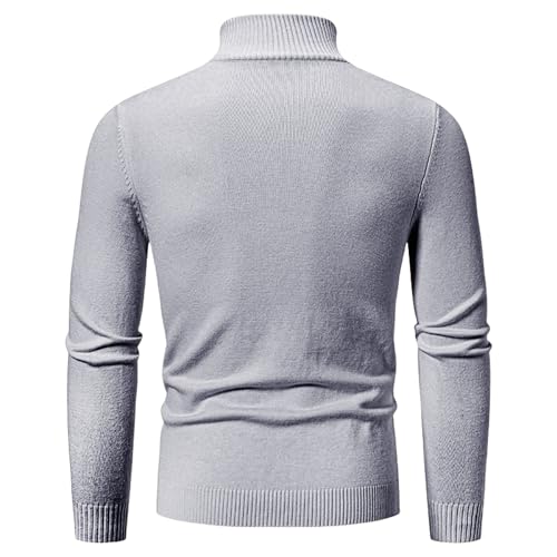 Mens Quarter Zip Half Zipper Knitted Pullover Sweater Long Sleeve Slim Fit Casual for Autumn and Winter2