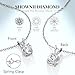 shownii Diamond Lab-Grown Diamond Solitaire Necklace 1CT Certified Round 14K White Gold Plated Sterling Silver 4-Prong Created Diamond Necklaces for Women (I-J Color, SI1-VS2 Clarity)