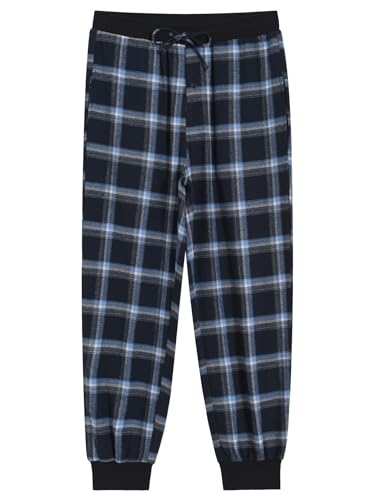 Latuza Men's Cotton Flannel Pajama Pants Plaid Jogger Lounge Pants with Pockets