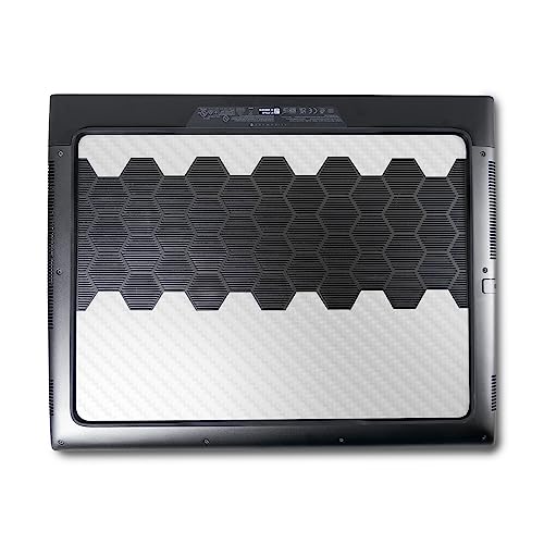 Image of MightySkins Carbon Fiber Skin Compatible with Alienware M18 R1 (2023) Full Wrap Kit - Solid White | Protective, Durable Textured Carbon Fiber Finish | Easy to Apply & Change Styles | Made in The USA