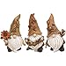 Valery Madelyn 3er Herbstdeko Figuren Kunstharz Zwerge Gartendeko,10cm Gartenzwerge für Herbst Deko Draußen,Tischdeko für Haus Innen,Fall Decor Geschenk Thanksgiving (M)