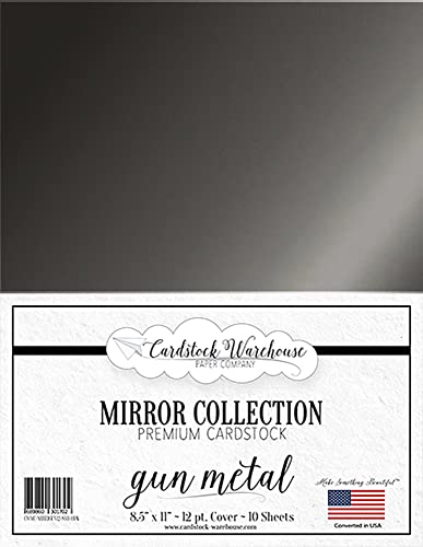 Cardstock Warehouse Mirror Gun Metal Gray - 8.5 x 11