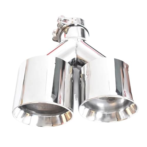 Pot d'échappement double universel inox 63mm pour sortie voiture BMW F30