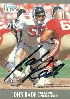 John Rade Autographed Football Card (Atlanta Falcons) 1991 Fleer Ultra No.147