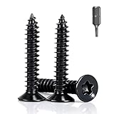 150 Stück Holzschrauben Edelstahl M4X20mm Schwarz, A2/VA2 Schrauben Schwarze für Akustikpaneele Zubehör, Edelstahlschrauben Torx Senkkopf, Selbstschneidende Schrauben Universalschrauben