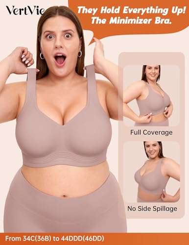 Image of Vertvie Jelly Bras for Women No Underwire Minimizer Support