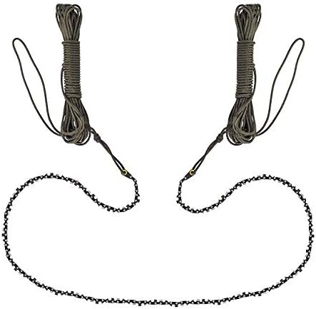 Pocketech Back-To-Basics Kit: 48 Inch-High Limb Hand Chain Saw & Pouch - Blades On Both Sides So It Doesn'T Matter How It Lands - Upgraded With 50% More Blades Cut In Both Directions & On Both Sides