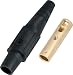 Marinco CLS20FB-A CLS Cam Type, Series 16 Inline, Single Pin Connector, 400 Amp, 600 Volt, #2 - 2/0 AWG, Female - Black (A)