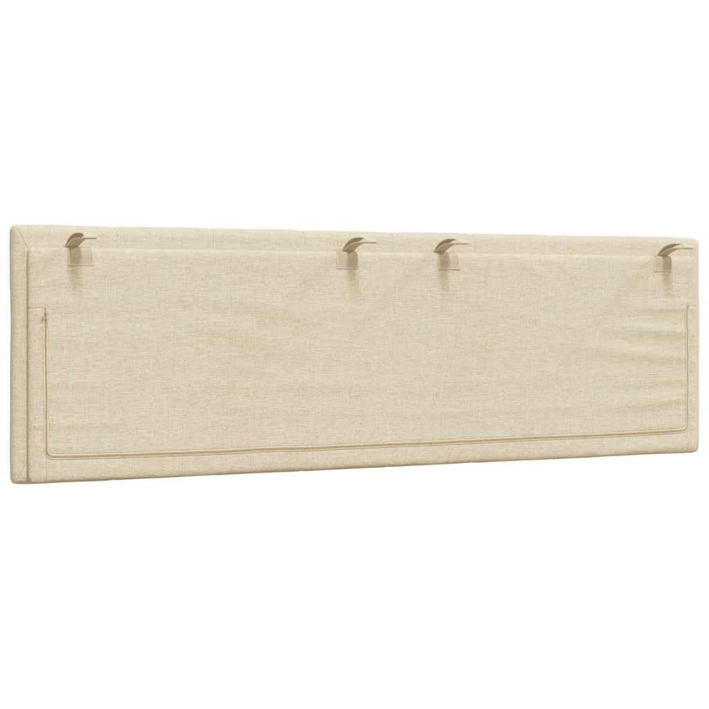 vidaXL Poduszka na wezgłowie, Hanko, kremowa, 160 cm, tkanina