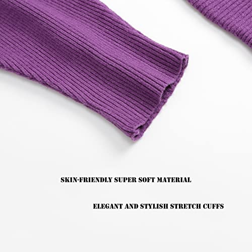 Image of Blostirno Women's Boat Neck Batwing Sleeves Dolman Ribbed Knitted Sweaters Pullovers Tops