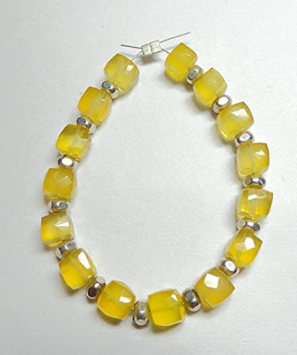 Calcédoine Madera briolettes 3D facettées 7mm perles en pierre naturelle pour bijoux