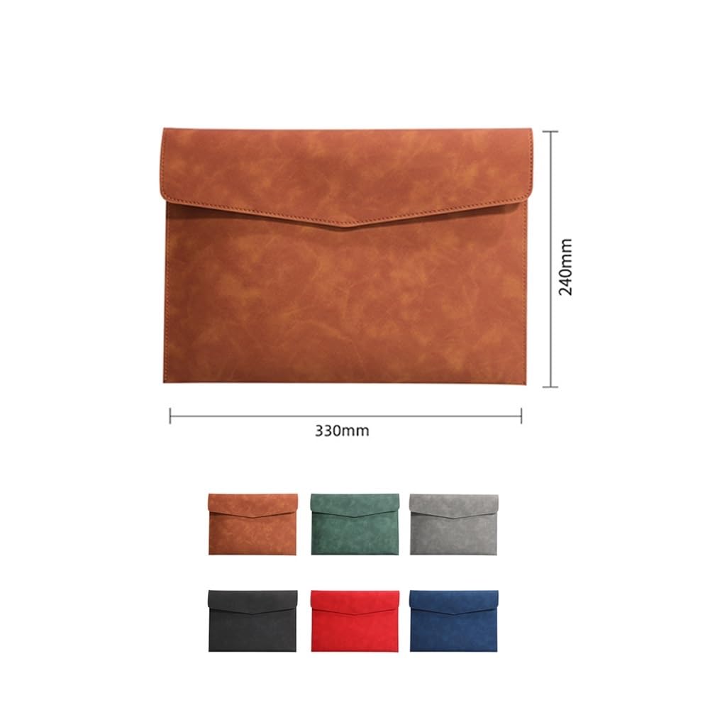 Carpeta de cuero A4, organizador de documentos comerciales, maletín simple, bolsa for archivar datos, contratos, facturas, suministros escolares y de oficina.,Maletín