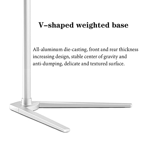 Recipe Book Holder Stand For Kitchen V-Shaped Weighted Base Book Stand With 360-Degree Rotatable Aluminum Arm Floor Stand For Book Height Adjustable #TOP4