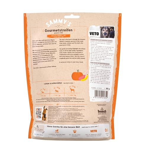 Sammy´s Gourmetstreifen Hühnchen und Ente | Getreidefrei | Schonend hergestellt & luftgetrocknet | Filetstreifen | 6 x 180g