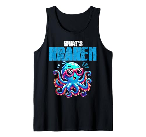 Kraken ¿Qué es Kraken? Divertido Mar Océano Monstruo Niños Camiseta sin Mangas