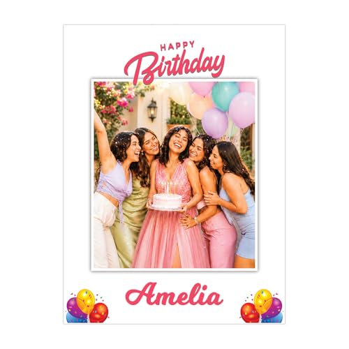 Personalised Cards With Photo Custom Birthday Card A5 Personalised Birthday Card With Envelope for Mum Dad Son Daughter Sister Brother Friend Him Her