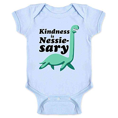 Image of Pop Threads Kindness is Nessie-sary Cute Funny Baby Toddler Kids Girl Boy T-Shirt