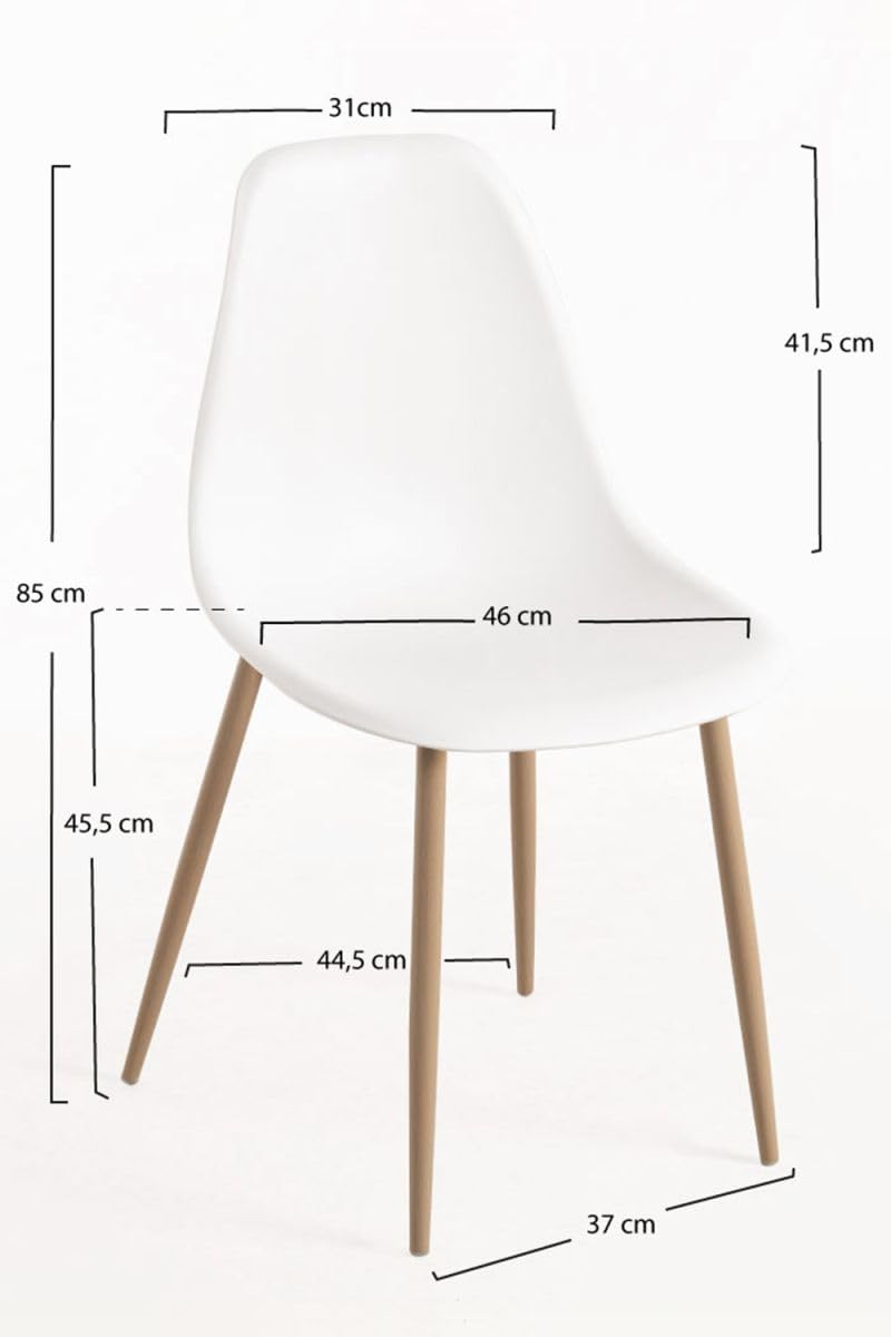 Regalos Miguel - Packs Sillas Comedor - Pack 2 Sillas Mykle - Blanco