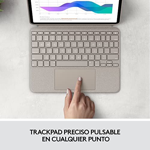 Logitech Combo Touch iPad Pro 11 trackpad fluido y teclado retroiluminado ESP 3