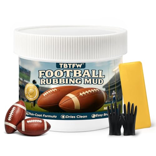 TBTFW 16oz/8oz Football Rubbing Mud, Newly Upgraded Baseball Mud, The Baseball & Football Mud Used By The Pros, Suitable for Various Leather Ball Sports (16oz)