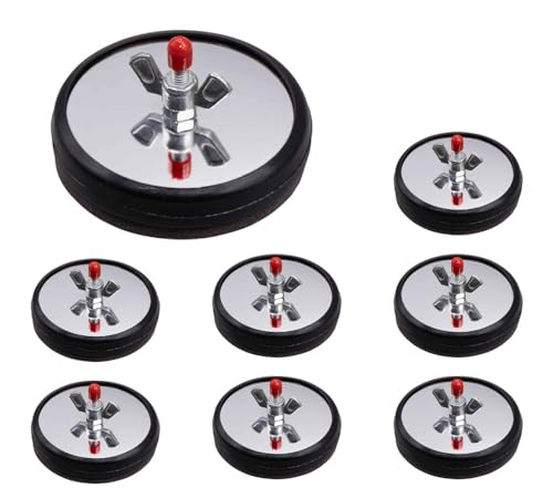 Mytee Products (8 Pack) Rubber Coated Heavy Duty Magnetic Flag Holder for Oversize Load Signs - Strong Magnetic Flag Holder w/Foam Pad for Safety Flags Sign for Semi Trucks, Trailers