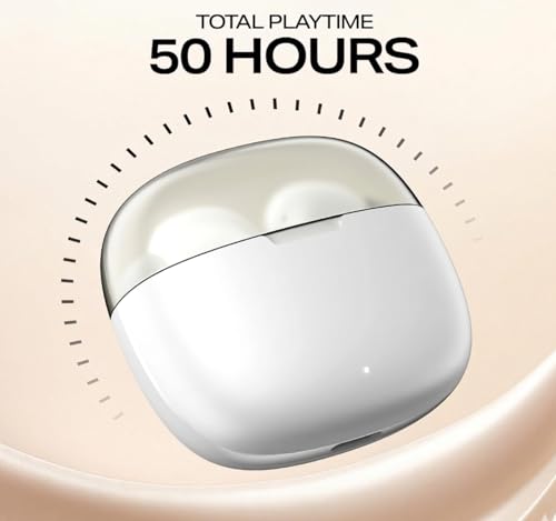 Image of Original Wireless Earbuds for Boat Airdopes 212, Bluetooth 5.3, ENx Calling Mic, Gaming Low Latency, Fast ASAP Charging, IPX4 Water Resistant, Rich Bass Sound, Voice Assistant Enabled (White)