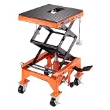 Mesa elevadora hidráulica para Motocicleta, Soporte de Gato hidráulico operado con pie Tijera para automóvil de Portátil