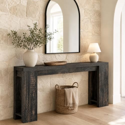 Tribesigns 70.9-Inch Extra Long Console Table, Farmhouse Wood Sofa Table Behind Couch, Narrow Entryway Accent Table for Living Room, Hallway, Entrance, Foyer, Dark Brown