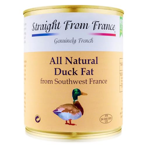 Straight from France All Natural Duck Fat for Cooking from Southwest France Keto and Paleo Diet Friendly 695g 24.5oz