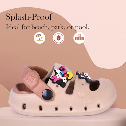 Image of GLJ Kids Comfort Clogs Sandals For Boy And Girl, 1 to 4 Years, Two-Strap Design, Easy To Wear Slip On, Dust and Waterproof, 7101