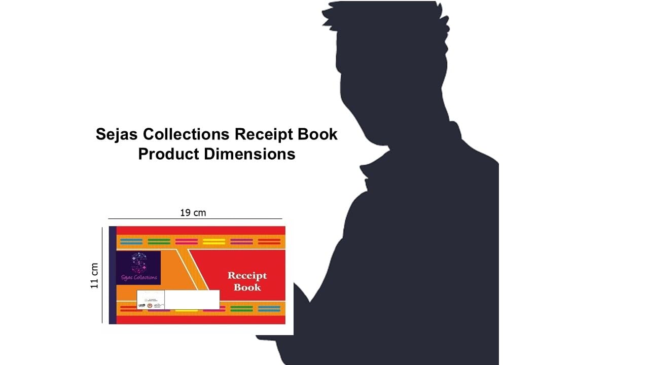 SEJASCOLLECTIONS | Pack of 2 | Cash Receipt/Money Receipt Book with Duplicate Sheet | 50x2 Sheets (50 Printed + 50 Plain) | 11x19 cm | Ideal for Office, institutes, Shops & General Accounting Purpose 3