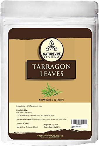 Naturevibe Botanicals Tarragon Leaves, 1 ounce | Non-GMO and Gluten Free | Artemisia
