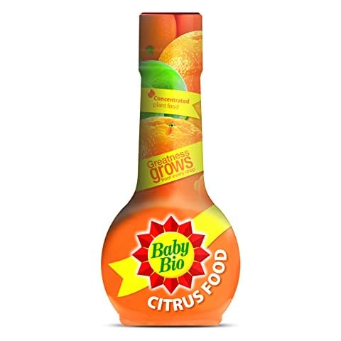 Baby Bio 79532903 Citrus Food, 175ml - Citrus Plant Food for Healthy Growth and High Potassium for Better Fruit Yield - Year Round Care Concentrate Fertiliser - Fruit Tree Aid Spray Cover